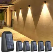 Brighter Solar Fence Light RGB 8Color Dusk To Dawn Deck Light Outdoor Waterproof