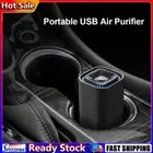 Portable USB Negative Ion Air Purifier w/ Filter Home Odor Remover (Black)