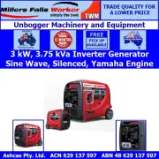 Millers Falls TWM Camping Inverter Generator 3kW 3.75kVA 223cc Sine Wave