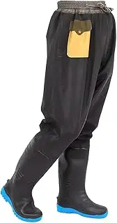 [HjaAU] Wading Boots Fishing Pants Lightweight Hip Waders with Elastic Waist and Pocket Outdoor Fishing Hunting Wader Pants for Hunting Rain Boots