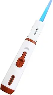 ibforcty Refillable Butane Torch Lighter, Adjustable Flame Lighter with Visible Window for Desserts, Creme Brulee, BBQ and Baking (Gas Not Included) (White)