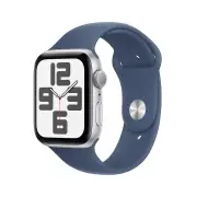 Apple Watch SE 44mm Silver Aluminium Case GPS Sport Band (M/L) [2024]