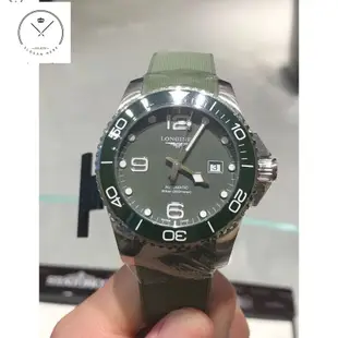 二手LONGINES 浪琴錶 L37824069 浪鬼深海征服者 經典機械腕錶 綠面 43mm