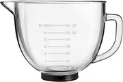 Glass Mixing Bowls Compatible with 4.5 & 5 Kitchen Aid Stand Mixers, Can Be Used in The Microwave and Fridge