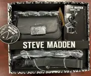 Steve Madden Multi Pc Gift Set, Shoulder Bag w/Handle Chain, 2 Straps, Charm NIB