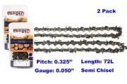 2pcs 18'' Chainsaw Chain Blade 0.325'' Pitch 0.050 Gauge 72 DL For STIHL