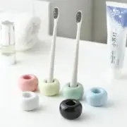 Mini Ceramics Handmade Couple Toothbrush Holder Stand for Bathroom Vanity Counte