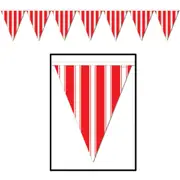 Red White Striped Flag Banner