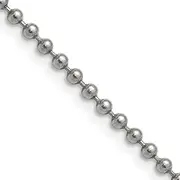 [JewelryWeb] Stainless Steel Polished Fancy Lobster Closure 3mm Ball Chain Necklace Jewelry Gifts for Women - Length Options: 46 51 56 61 76