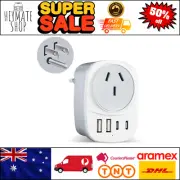 US Travel Adapter, AU to USA Plug with 2 USB-C & 2 USB-A Fast Charging Ports