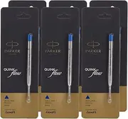 [PARKER] Ball Point Pen Refills, Fine Point, Blue Ink, Pack of 6