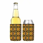 Ghana Kente Pattern Stubby Cooler 2-Pack - Standard