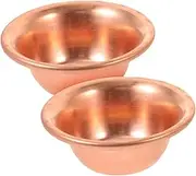 MAGICLULU Elegant Copper Divine Water Bowls 2pcs Buddhist Offering Cup for Meditation and