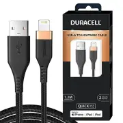 Duracell Usb-A To Lightning Mfi Certified Braided Sync & Charge Cable For Iphone