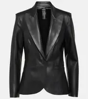 [Norma Kamali] Norma Kamali Faux leather blazer AU 16 black