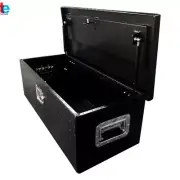 30'' For Pickup Trailer RV Storage Tool Box Black Aluminum Truck Toolbox