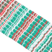 6mm 3500Pcs 10 Strands Polymer Clay Beads Spacer, Red/Green/White