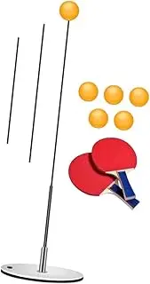 Ping Pong Balls Paddles Set Table Tennis Training Tool Kit High Resilience for Kids and Adults Stable Self Training Equipment