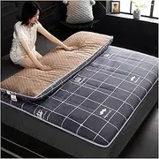 Japanese Futon Mattress, Foldable Queen Tatami Mat, Foldable Full Floor Mattress, Roll Up Twin Camping Mattress, for Home Dormitory(Blue,120x200cm)