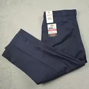 Dickies 874 Work Pants Blue MENS 48 X 30 Flex Orginal Uniform Logo Stretch NEW
