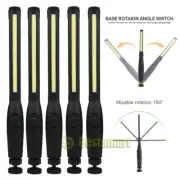 Lot Rechargeable COB LED Slim Work Light Flashlight Magnetic Shop Bar Home Torch