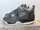 New Air Jordan Retro 4 Size 9 Bred Reimagined
