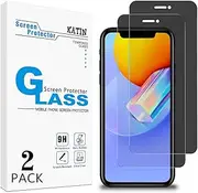 KATIN 2 Pack Privacy Screen Protector for iPhone 11 Pro, iPhone XS and iPhone X 5.8-Inch Anti Spy Tempered Glass Film Anti-Scratch Case Friendly
