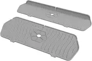 Sink Draining Pad Silicone Faucet Mat for Kitchen Sink - Splash Guard,Bathroom Grey-M