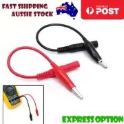 2pcs Alligator Clip to AV Banana Plug Cable Lead Crocodile Test Probe Multimeter