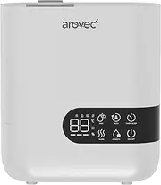 AROVEC 4.5L Air Humidifier for Bedroom, Baby Room, Plants with Warm & Cool Mist, Aroma Diffuser, Auto Mode, Set Humidity, Leakproof, Timer, Remote & Auto Shutoff (Renewed)
