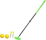 Ｓｉｍｈｏａ Two Way Golf Putter Retractable Golf Club Non Slip Grip Lawn Adjustable Two Sided with 2 Tees 2 Balls Left and Right Hand