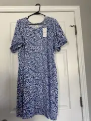 NWT LILLY PULITZER MARTINIQUE BLUE ZEE BEBE ROSEN DRESS XL