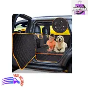 Hard Bottom Car Back Seat Cover for Dogs, Door Protectors, Waterproof, New