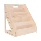 Kids Bookshelf Bookcase Postcard Holder Wood Birthday Card Display Stand Book