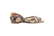 Womens Hush Puppies Wim Tuscan Multi Snake Flats Leather Slip-On Shoes