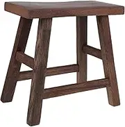 COOPHYA Rustic Wooden Step Stool Durable Solid Wood Stool for Adults Lightweight and Practical for Bedroom Kitchen and Bathroom Use Long