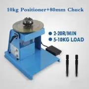 Mini Welding Positioner Turntable Lathe Chuck Welding Table 80mm Chuck + HD-10