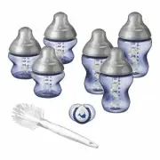 Tommee Tippee Closer to Nature Baby Bottle Starter Set, Blue