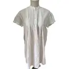 Rae Feather White Organic Cotton Short Sleeve Shirt Dress NWT M