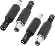 uxcell 4 Pcs 5.5mm x 2.1mm Male Soldered Type DC Power Connector Adapter
