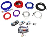 Rockville RDA0+4K 0+4 Gauge Dual Amplifier Installation Kit+4 Farad Capacitor