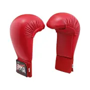 Playwell Karate Mitts Vinyl Red Sparring Gloves Training Competition Protective