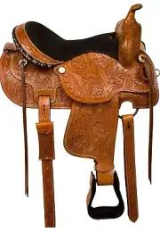 BRAN NEW WESTERN SADDLE 17 " LATHER TEN COLOUR