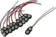 FUNNETOYU 10Pcs I Type Battery Clip Connector with for Powering LEDs and Devices Battery Not Included