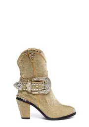 [Club Exx] Sheriff Shine Cowboy Boots - Gold