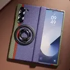 For Samsung Galaxy Z Fold6 5 4 3 Hinge Protection Case with Magnetic Ring Stand