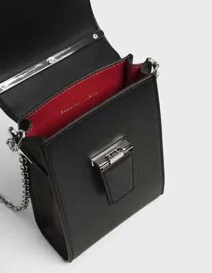 【直飛現貨 正品保證】小CK 梯形壓扣手提包 錢包（黑色） CK2-50780858 皮夾 皮包