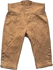 [Reminisce Boutique] Mens Colonial Knee Linen Breeches 18th Century Pants Fall Front Style