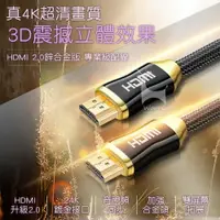 在飛比找樂天市場購物網優惠-4K HDMI線 1.5米 鍍金頭編織網材質 HDMI 2.