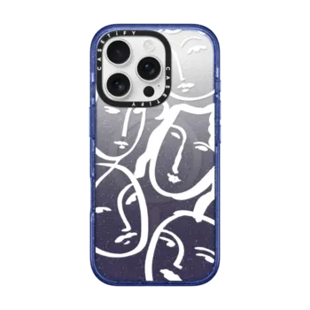 iPhone 16 Pro Impact Case MagSafe Compatible Liney Ladies White